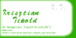 krisztian tipold business card